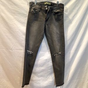 WILLIAM B grey distressed skinny jeans